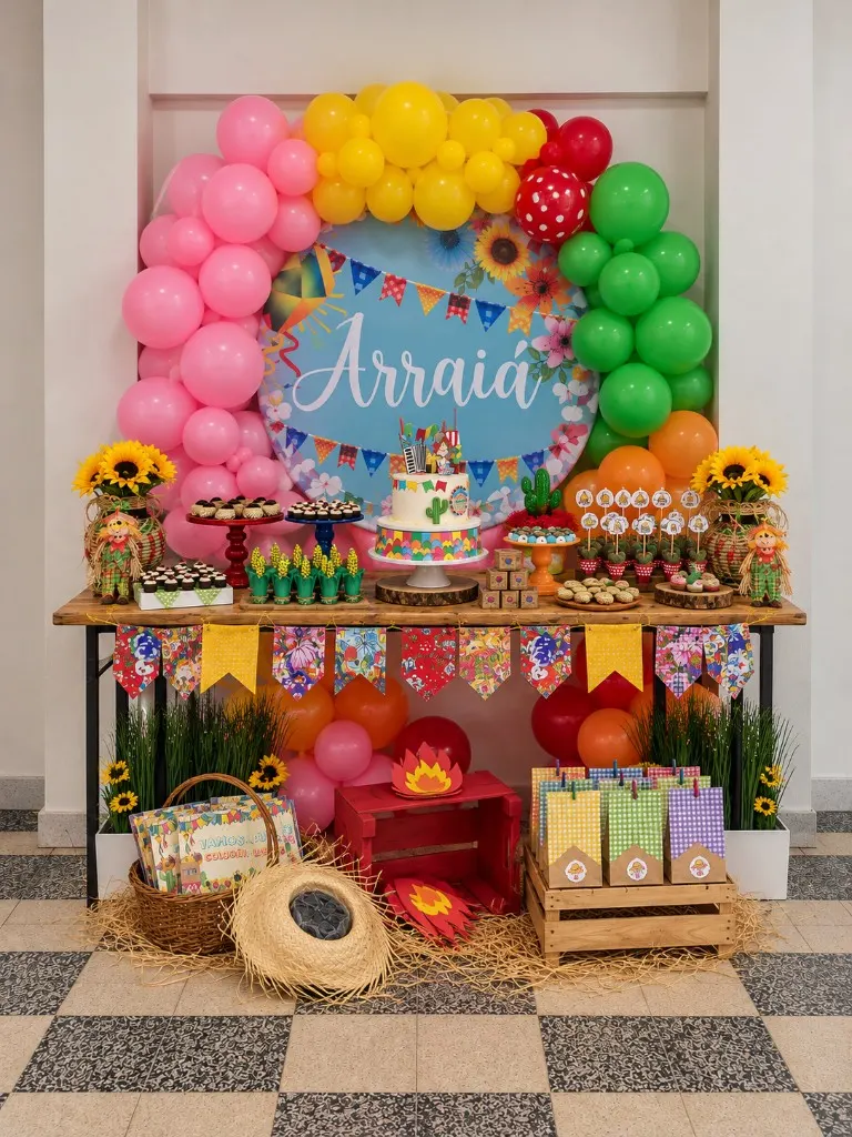Decoração de Arraiá no O Galpão